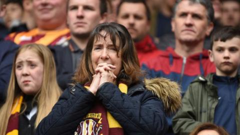 A female Bradford City supporter