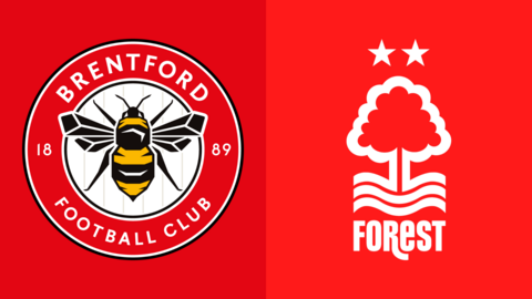 Brentford and Nottingham Forest club badges
