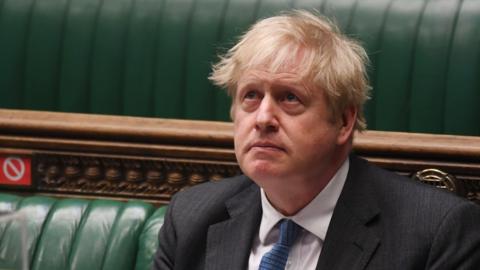 Boris Johnson in Parliament