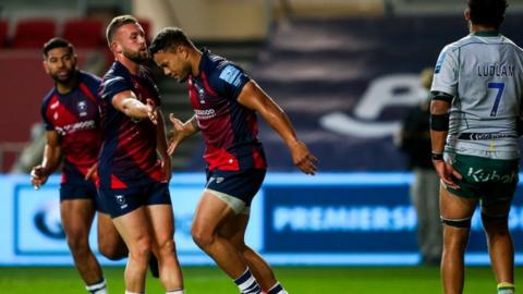 Bristol winger Alapati Leuia scored the second of his side's seven tries in the thumping win at home to Northampton