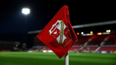 Swindon Town's corner flag at their ground