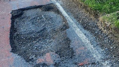 Pothole in Buckinghamshire