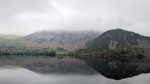 A general view of a misty Ennerdale Water in the Ennerdale Valley in the Lake District, Cumbria.