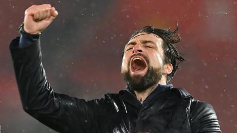 Russell Martin celebrates Southampton's FA Cup win over Watford