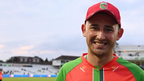 Harry Swindells smiles at Trent Bridge after helping Leicestershire win the One-Day Cup final