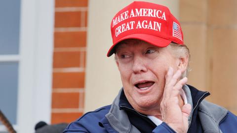 Former US president Donald Trump at Trump Turnberry golf course, in South Ayrshire, during his visit to the UK. Picture date: Tuesday May 2, 2023