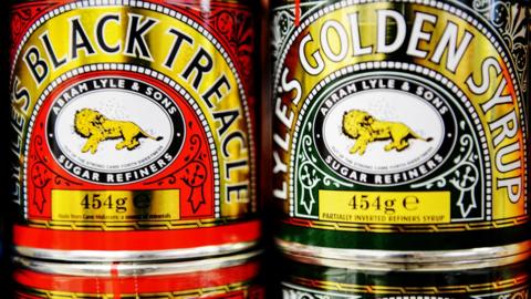 Lyle's Black treacle and Lyles Golden Syrup