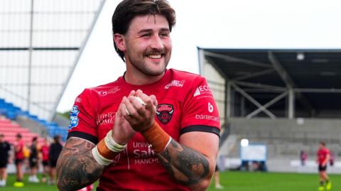 Joe Shorrocks after a game for Salford Red Devils