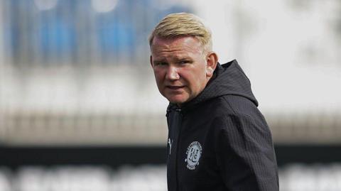 Pete Wild at training with Fleetwood Town