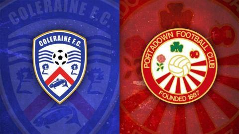 Coleraine v Portadown badges