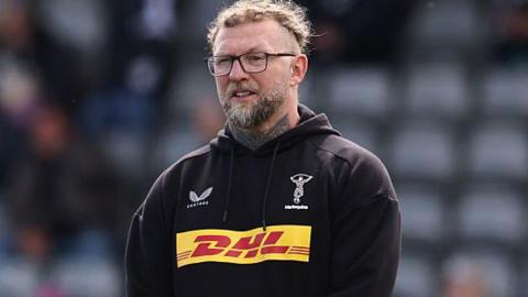 Sean Long in a black Harlequins hoodie