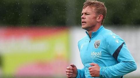 New West Bromwich Albion signing Aune Heggebo in action during pre-season training