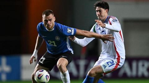 Alex Tamm (left) has been capped 19 times for Estonia