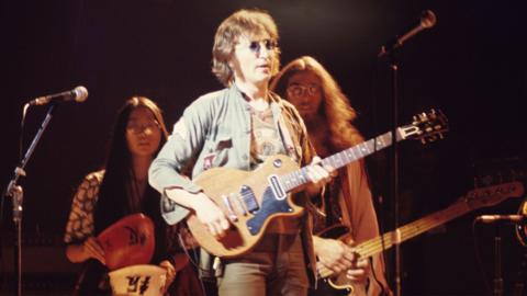 John Lennon performing at Madison Square Gardens