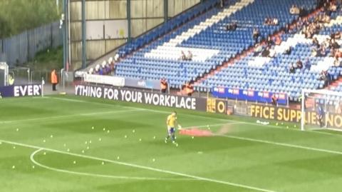 Oldham Athletic fans protest