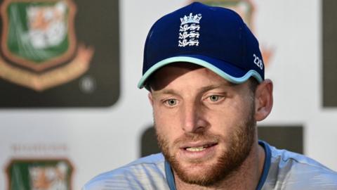 England white-ball captain Jos Buttler during a press conference in Bangladesh