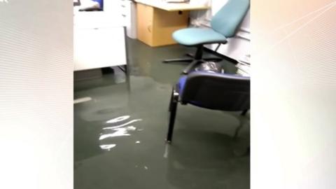 Milton Keynes Hospital flooided