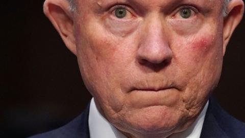 Jeff Sessions in front of the US Senate Judiciary Committee