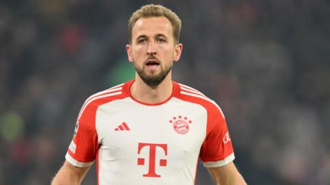 Harry Kane playing for Bayern Munich