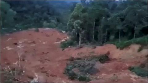 Landslide in Selangor state, Malaysia