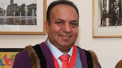 Asif Masood in his Deputy Mayor robes