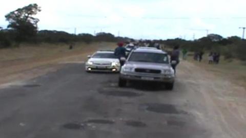Hakainde Hichilema's convoy