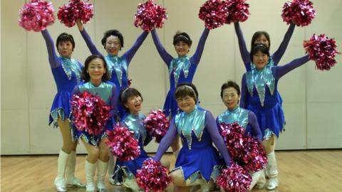 The Japan Pom Pom cheerleading squad