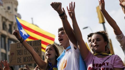 Pro-independence demonstrators