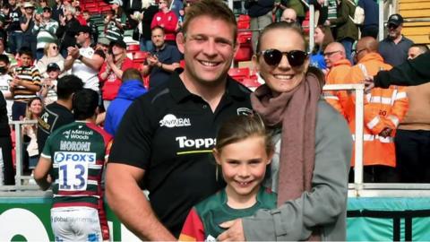 Tom Youngs with his late wife Tiffany and their daughter Maisie