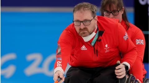 Scotland skip Hugh Nibloe in action for Great Britain at the Beijing Paralympics