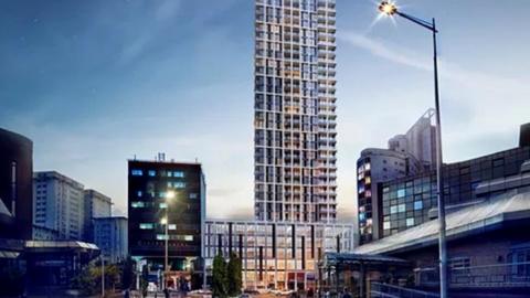 Proposed tower for Harlech Court, Cardiff