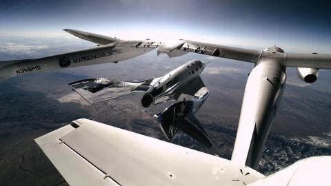 Scotsman Dave Mackay piloted the Virgin Galactic rocket plane to 90km above California's Mojave Desert.