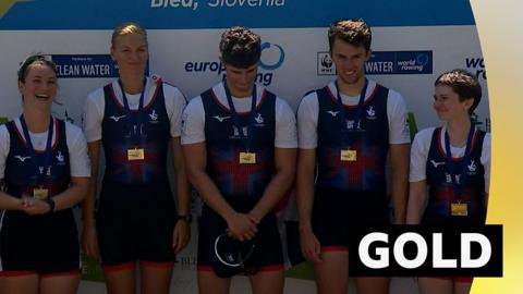 Britain's PR3 mixed coxed four win gold at 2023 European Championships