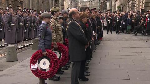 Armistice Day commemoration in Edinburgh