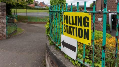Polling station at Greenisland