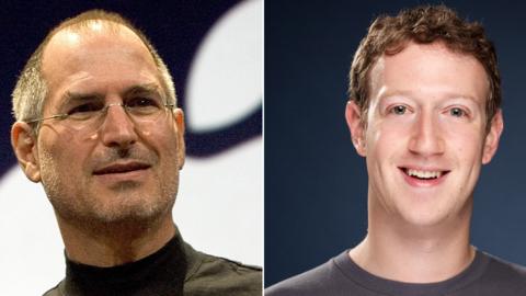 Steve Jobs and Mark Zuckerberg