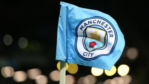 A Manchester City corner flag