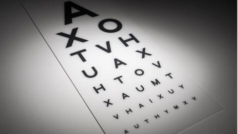 Eye chart for testing vision