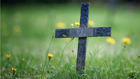 Each cross is a small reminder of a patient once cared for by a hospital which looked after people with disabilities in Nayland