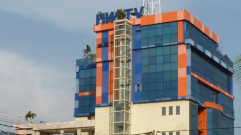The headquarters of New World TV in the Togolese capital Lome