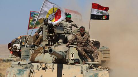 Iraqi government forces advance towards the city of Tal Afar on August 20, 2017