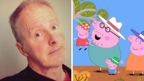 John Sparkes and Peppa Pig