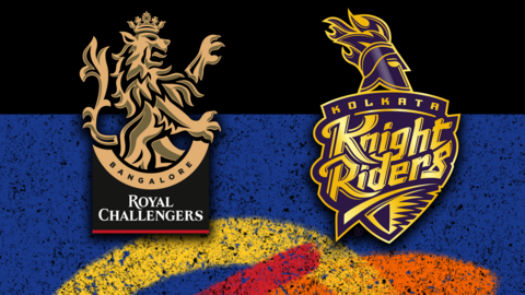 Royal Challengers Bangalore v Kolkata Knight Riders badge graphic