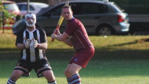 Action from a game this summer between Llanrumney and Grange Albion