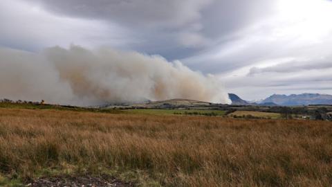 Fire near Cogra Moss