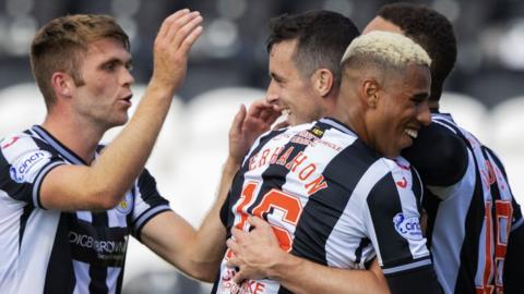 St Mirren celebrate