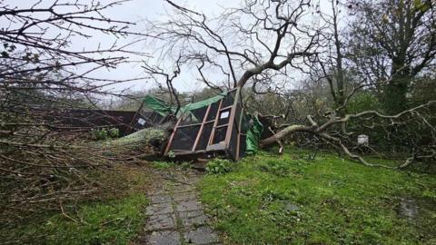 Damage at the GSPCA following the storm