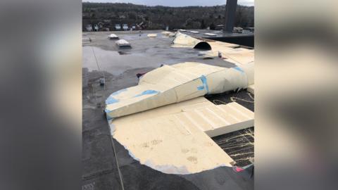 roof damaged