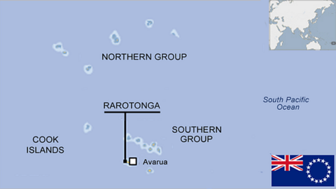 map of the Cook islands