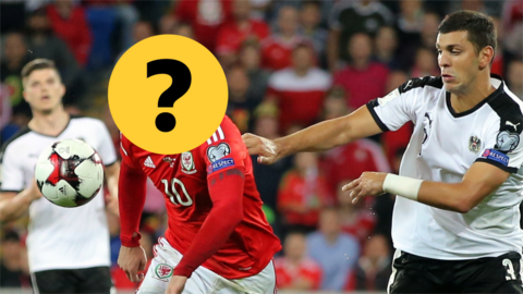 Mystery Wales player versus Austria in 2017 for quiz